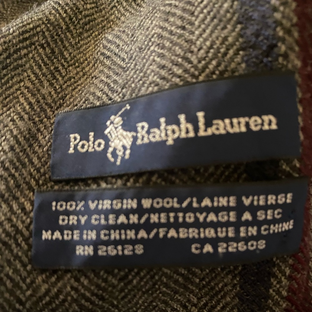 Polo by Ralph Lauren Wool Scarf - Brown and Red